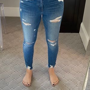 Flying Monkey Blue Distressed Straight Leg Jeans